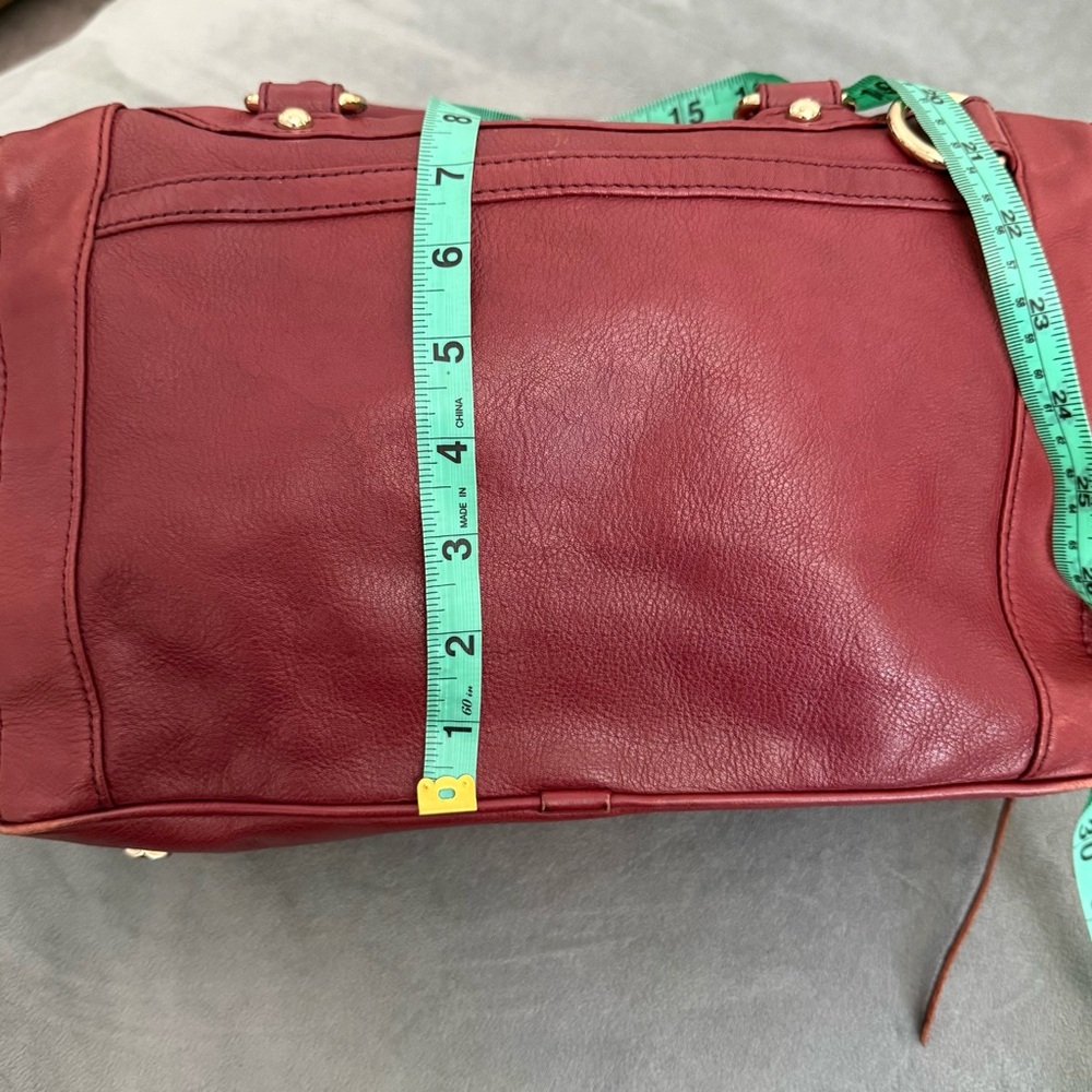 Rebecca Minkoff M.A.B Morning After Bag Leather Satchel Burgundy - Picture 7 of 7